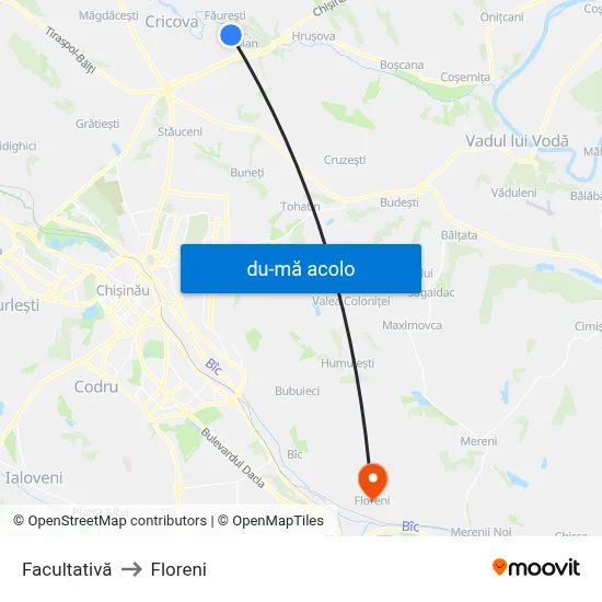 Harta de Facultativă către Floreni