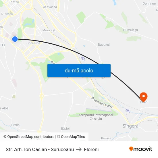 Harta de Str. Arh. Ion Casian - Suruceanu către Floreni