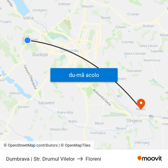 Harta de Dumbrava | Str. Drumul Vilelor către Floreni