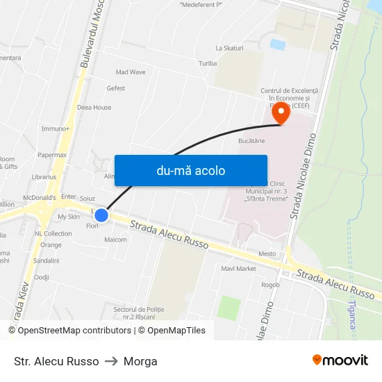 Harta de Str. Alecu Russo către Morga