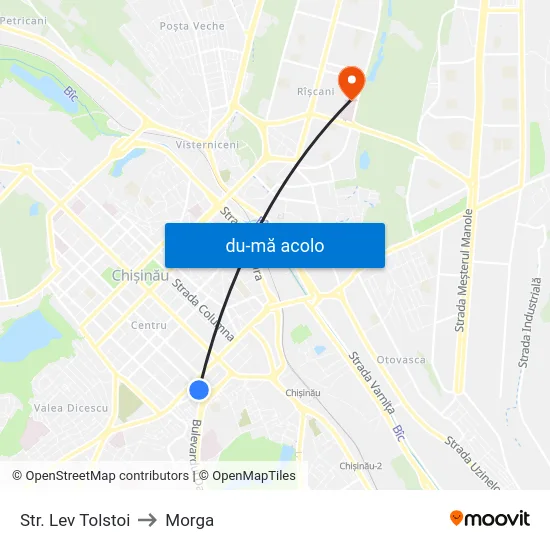 Harta de Str. Lev Tolstoi către Morga