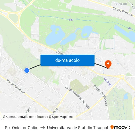 Harta de Str. Onisifor Ghibu către Universitatea de Stat din Tiraspol