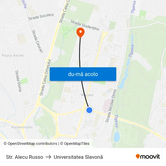 Harta de Str. Alecu Russo către Universitatea Slavonă
