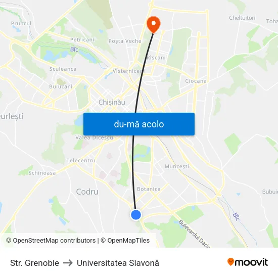 Harta de Str. Grenoble către Universitatea Slavonă