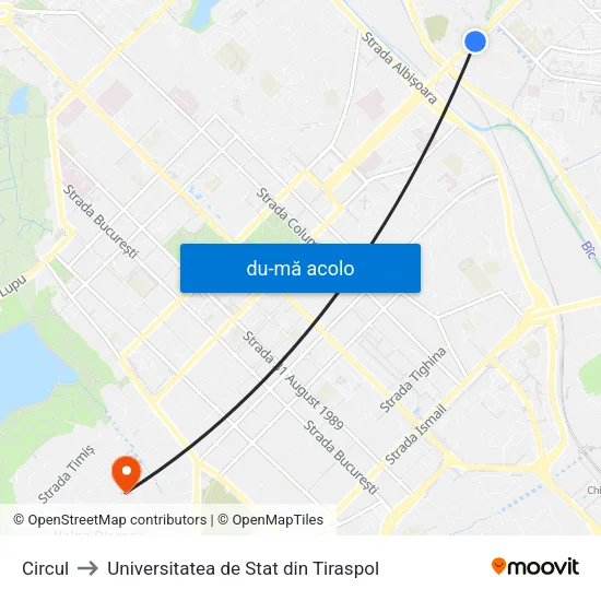 Harta de Circul către Universitatea de Stat din Tiraspol