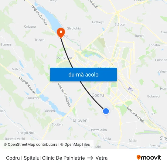 Harta de Codru | Spitalul Clinic De Psihiatrie către Vatra