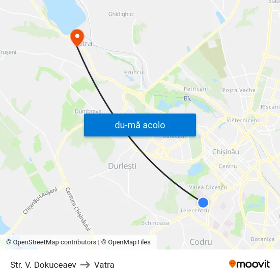 Harta de Str. V. Dokuceaev către Vatra