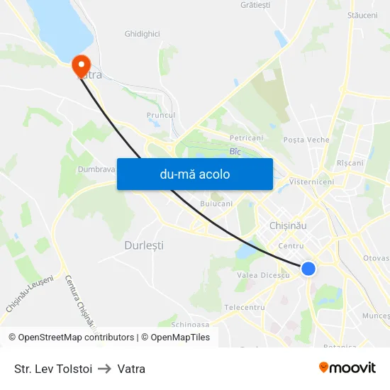 Harta de Str. Lev Tolstoi către Vatra