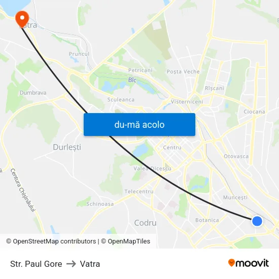 Harta de Str. Paul Gore către Vatra
