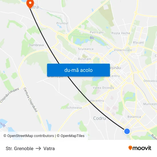 Harta de Str. Grenoble către Vatra