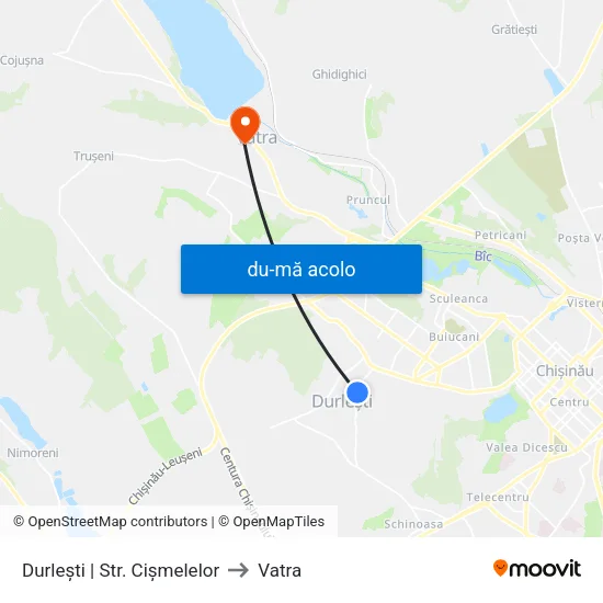 Harta de Durlești | Str. Cișmelelor către Vatra