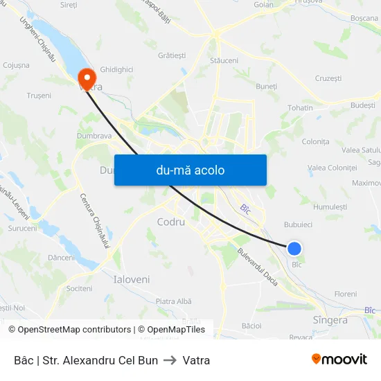 Harta de Bâc | Str. Alexandru Cel Bun către Vatra
