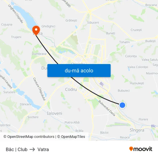 Harta de Bâc | Club către Vatra