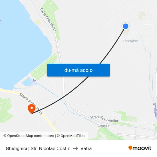Harta de Ghidighici | Str. Nicolae Costin către Vatra