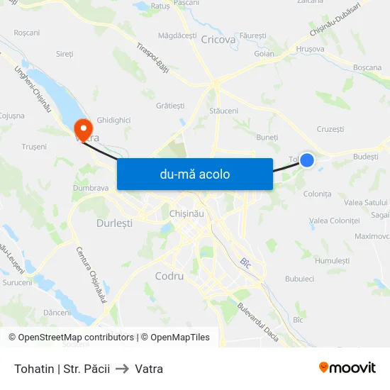 Harta de Tohatin | Str. Păcii către Vatra