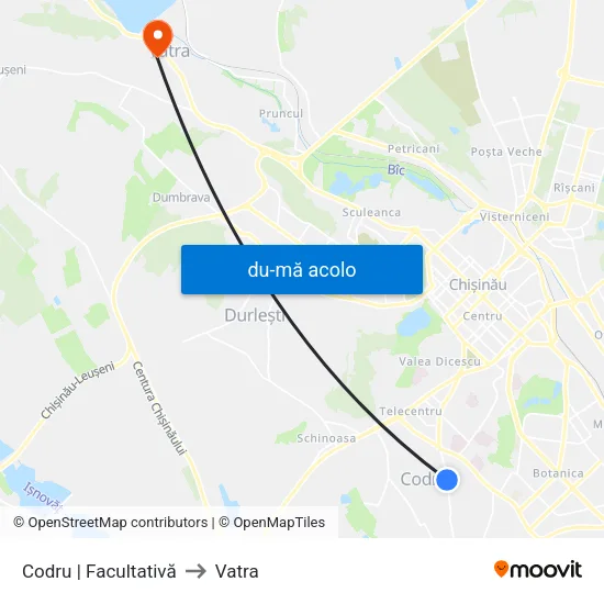 Harta de Codru | Facultativă către Vatra