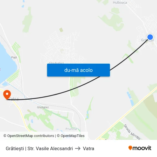 Harta de Grătiești | Str. Vasile Alecsandri către Vatra