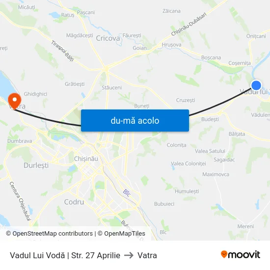 Harta de Vadul Lui Vodă | Str. 27 Aprilie către Vatra