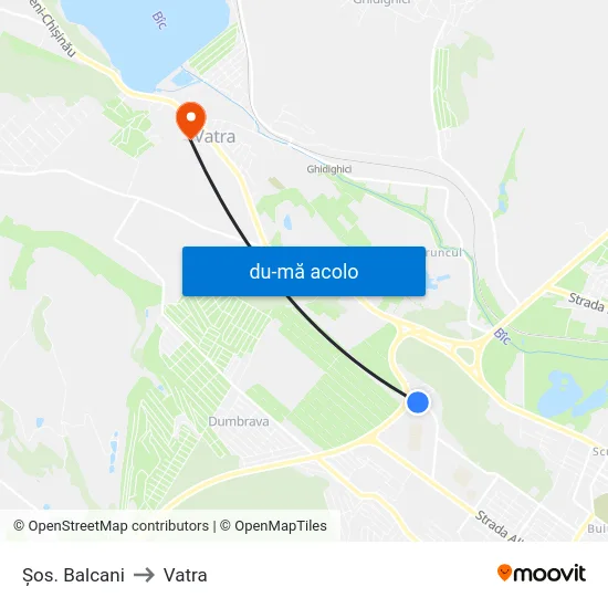 Harta de Șos. Balcani către Vatra
