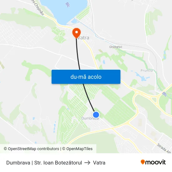 Harta de Dumbrava | Str. Ioan Botezătorul către Vatra