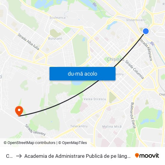 Harta de Circul către Academia de Administrare Publică de pe lângă Președintele Republicii Moldova