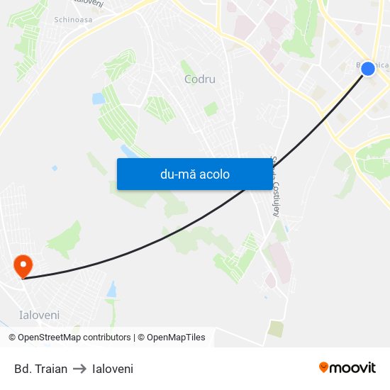 Harta de Bd. Traian către Ialoveni