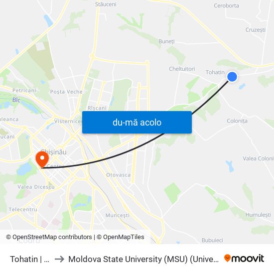 Harta de Tohatin | Facultativă către Moldova State University (MSU) (Universitatea de Stat din Moldova (USM))