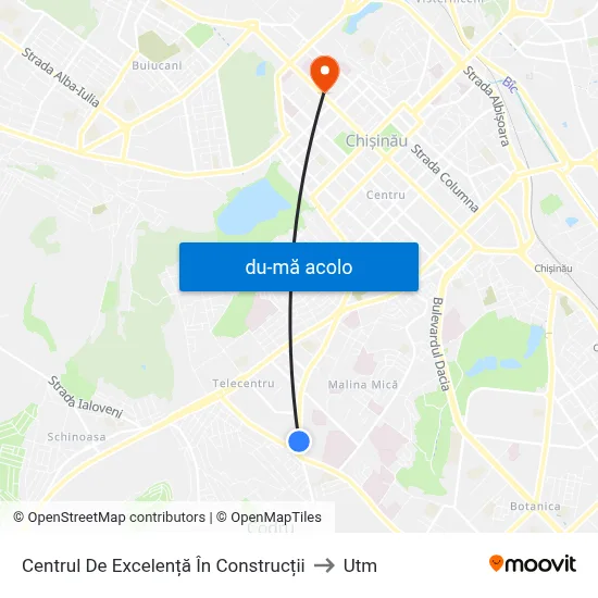 Harta de Centrul De Excelență În Construcții către Utm