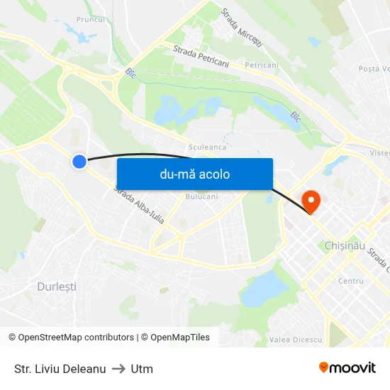 Harta de Str. Liviu Deleanu către Utm
