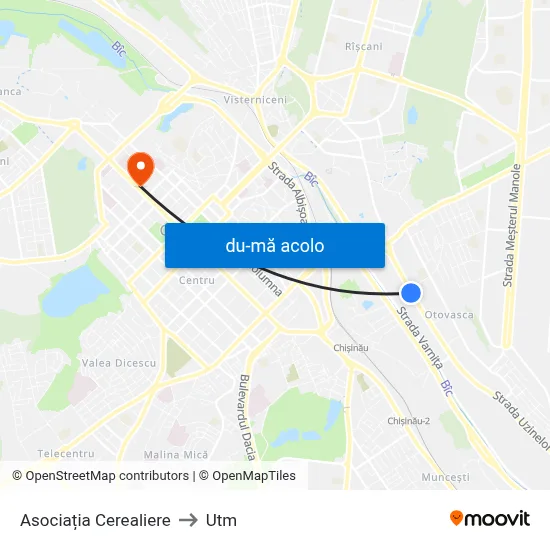 Harta de Asociația Cerealiere către Utm