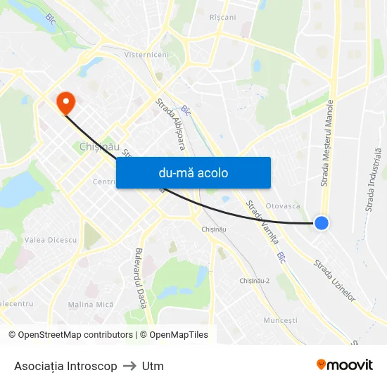 Harta de Asociația Introscop către Utm