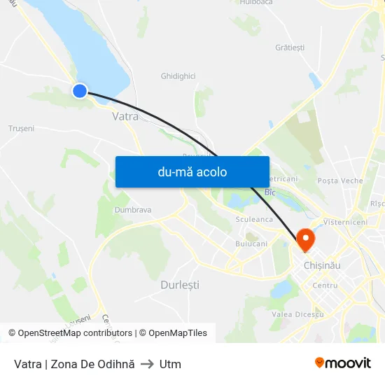Harta de Vatra | Zona De Odihnă către Utm