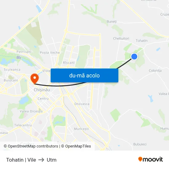 Harta de Tohatin | Vile către Utm