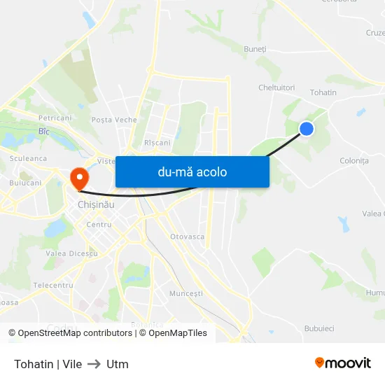 Harta de Tohatin | Vile către Utm