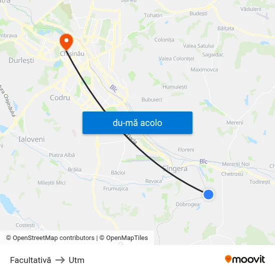 Harta de Facultativă către Utm