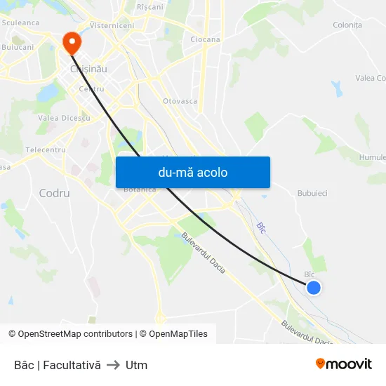 Harta de Bâc | Facultativă către Utm