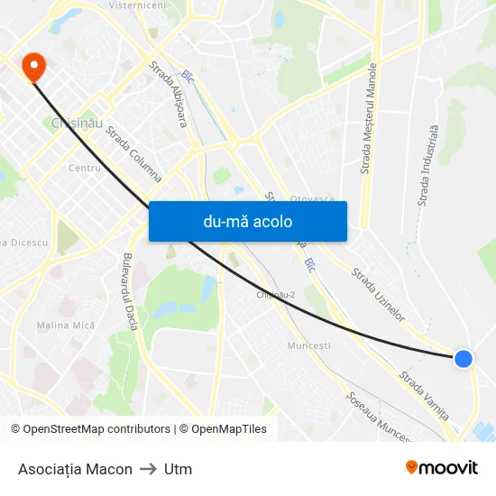 Harta de Asociația Macon către Utm