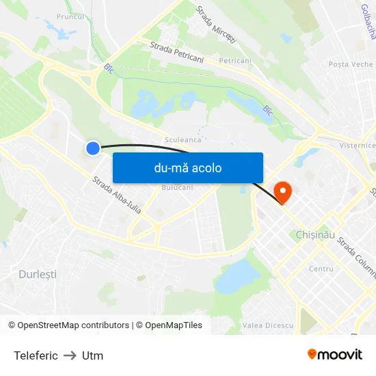 Harta de Teleferic către Utm