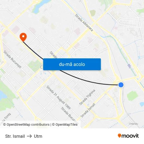 Harta de Str. Ismail către Utm