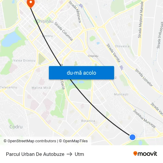 Harta de Parcul Urban De Autobuze către Utm