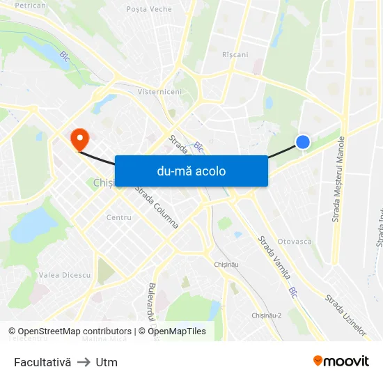 Harta de Facultativă către Utm