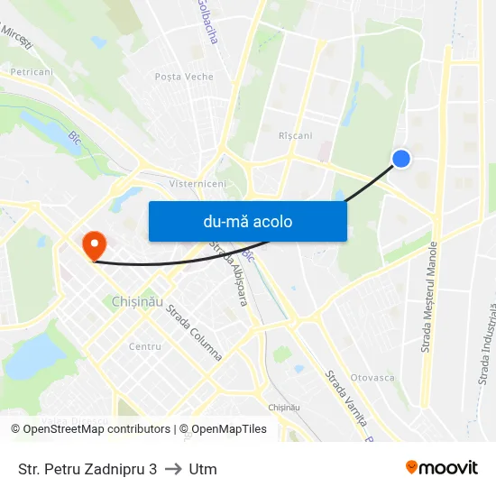 Harta de Str. Petru Zadnipru 3 către Utm
