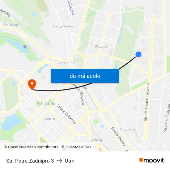 Harta de Str. Petru Zadnipru 3 către Utm