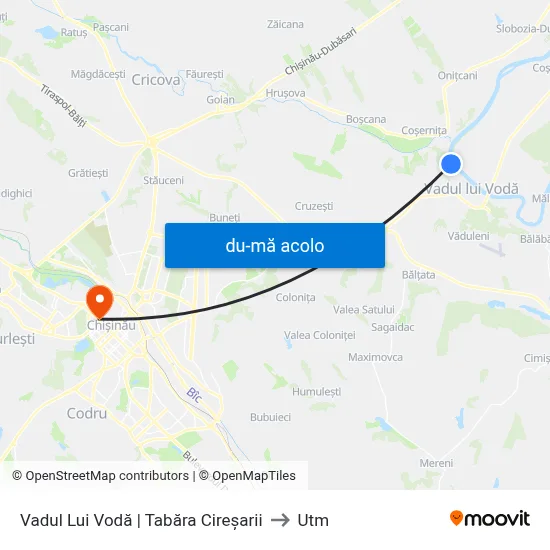 Harta de Vadul Lui Vodă | Tabăra Cireșarii către Utm