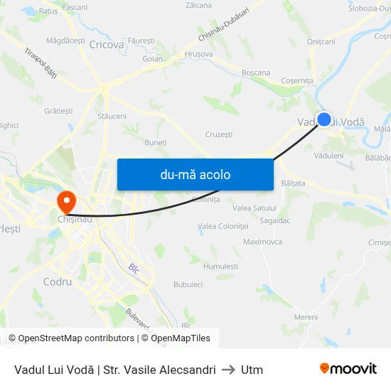 Harta de Vadul Lui Vodă | Str. Vasile Alecsandri către Utm