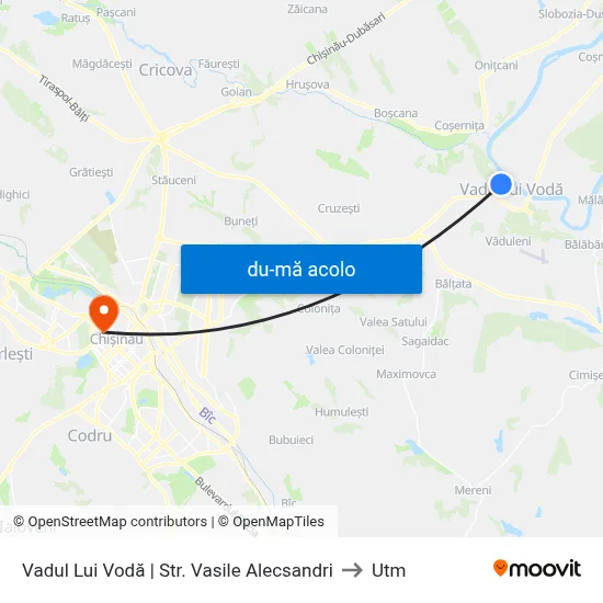 Harta de Vadul Lui Vodă | Str. Vasile Alecsandri către Utm