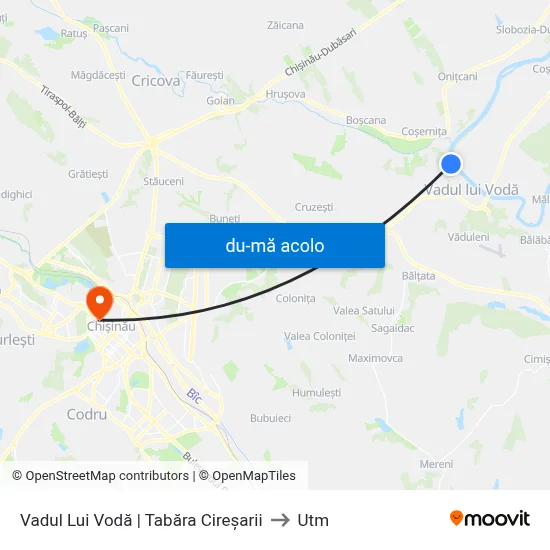 Harta de Vadul Lui Vodă | Tabăra Cireșarii către Utm