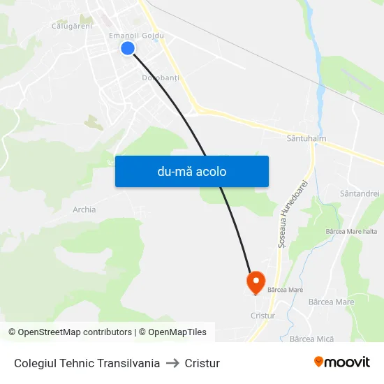 Harta de Colegiul Tehnic Transilvania către Cristur