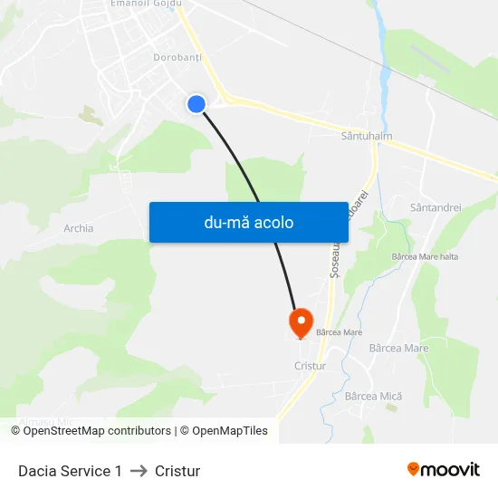 Harta de Dacia Service 1 către Cristur