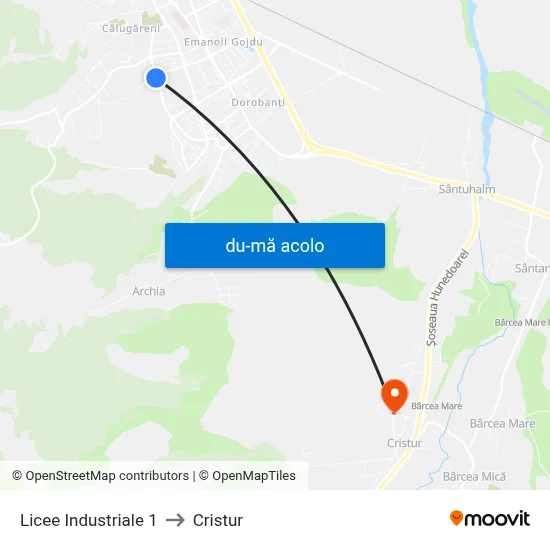 Harta de Licee Industriale 1 către Cristur